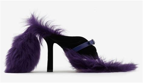 burberry fur heels